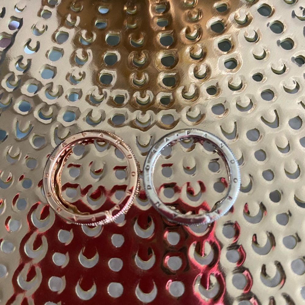 Pandora Pave Signature Interlocking Rings - image 6